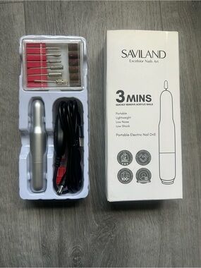 Portable Electric Nail Drill - Silver